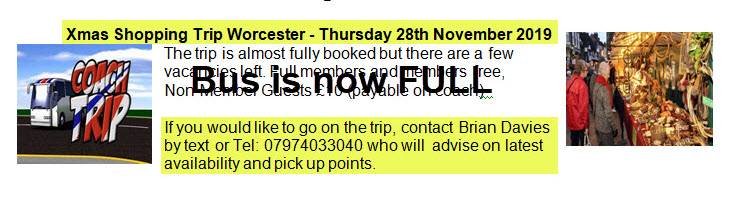 Worcester Christmas Shopping Trip 2019